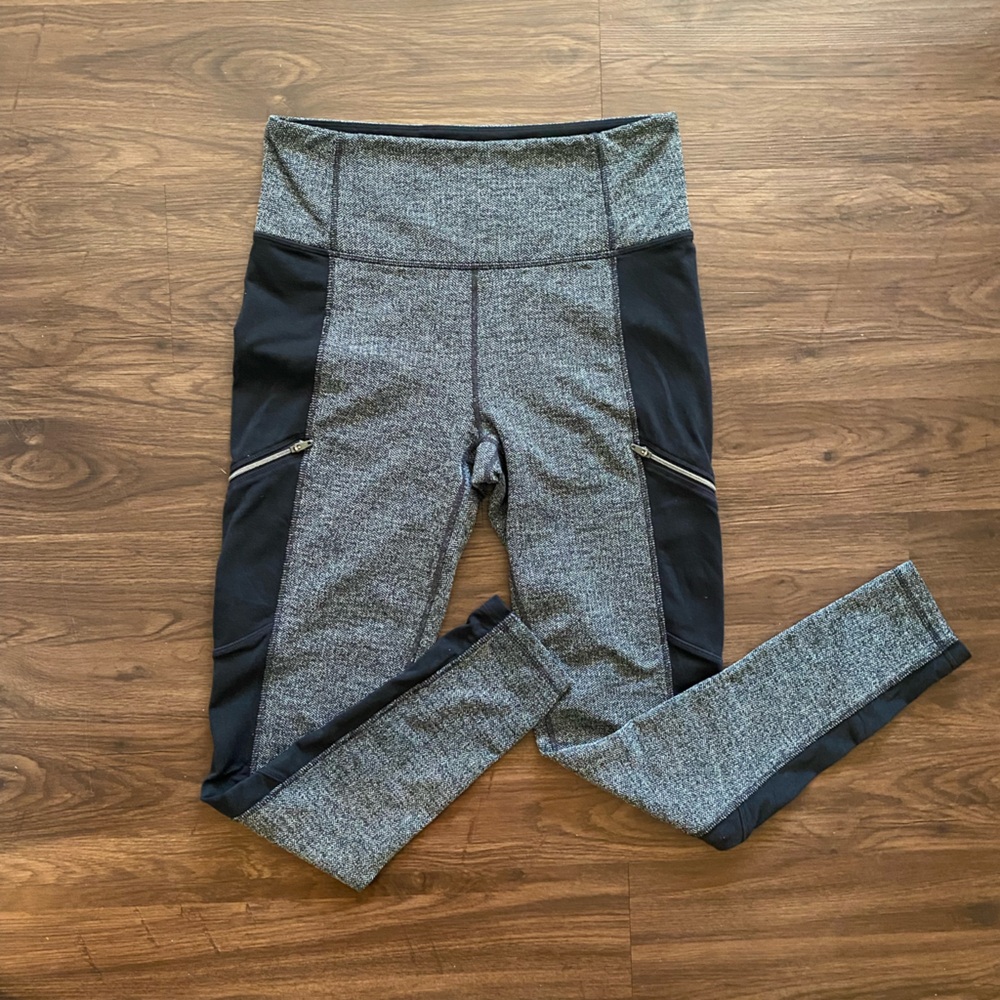 Athleta Metro Drifter High Rise Leggings Herringbone Womens Size M - Picture 2 of 9